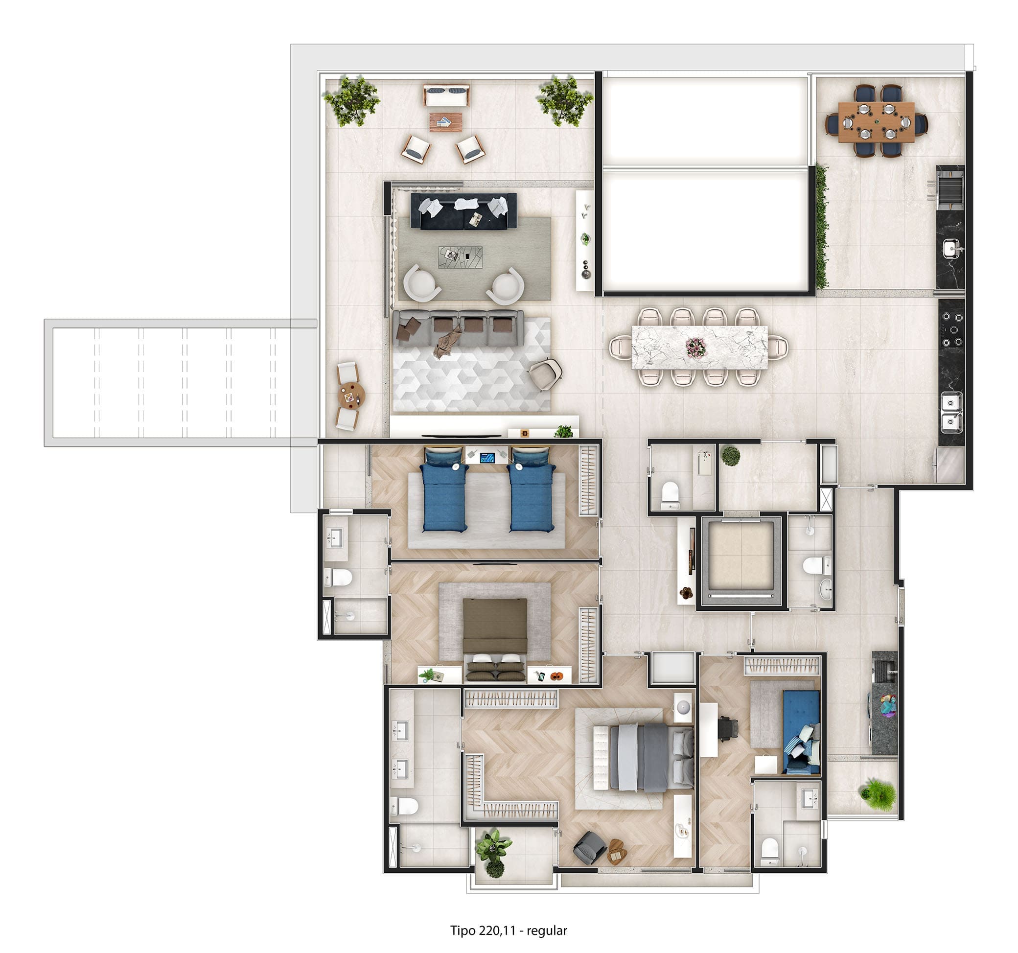 Planta Baixa 220m2